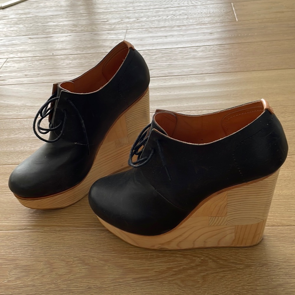 Wooden Platform Oxfords